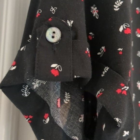 J. Jill Jumpsuit SM Jumpsuit Ditzy Rockabelly Button Front Tie Maxi Romper - Picture 8 of 12